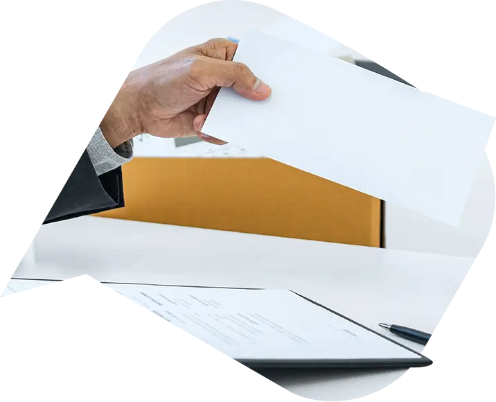 employer giving employee a written statement.